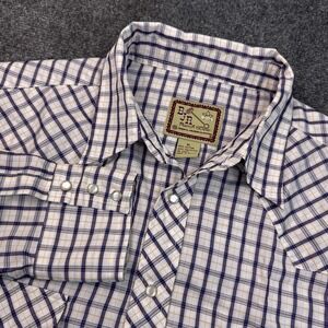 Vintage BJR Ranch Wear Pearl Snap Button Up Shirt Mens Size XL Western